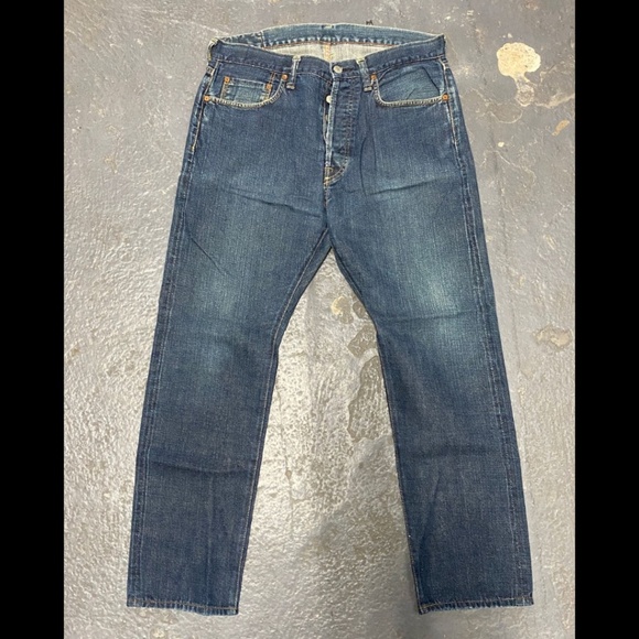 45RPM Washed Blue Japanese Selvedge Cotton Denim Jeans size 33